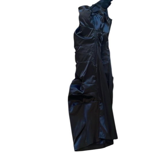 Ruby Rox Black One Shoulder Ruched Dress Women’s Size 9 - Picture 7 of 10